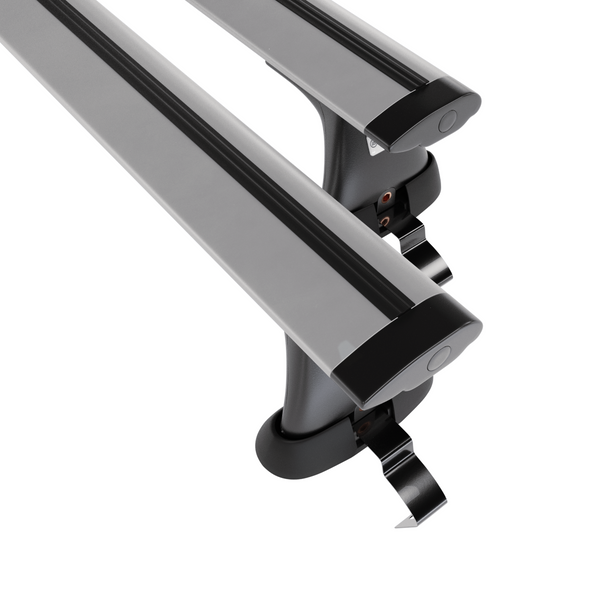 Tagbagagebærer til bil Fiat Grande Punto Hatchback (2005-2010) - sølv bagagebærer til taget - lastholder - tagholder - uden monteringselementer - Aluminium