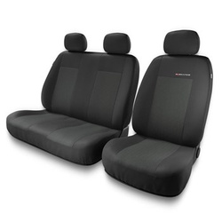 Universelle sædebetræk til biler til Volkswagen Transporter III, IV, V, VI, VII (1996-....) - Typ 1 (grå)
