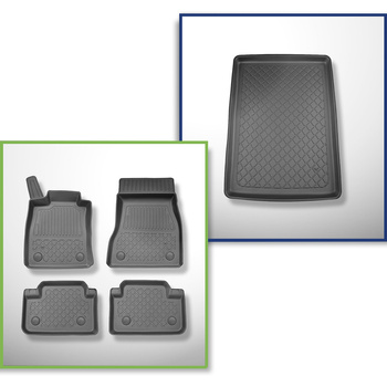 Bagagerumsmåtte og bilmåttesæt TPE skræddersyet til: BMW 5-serie G60, G90 Limous