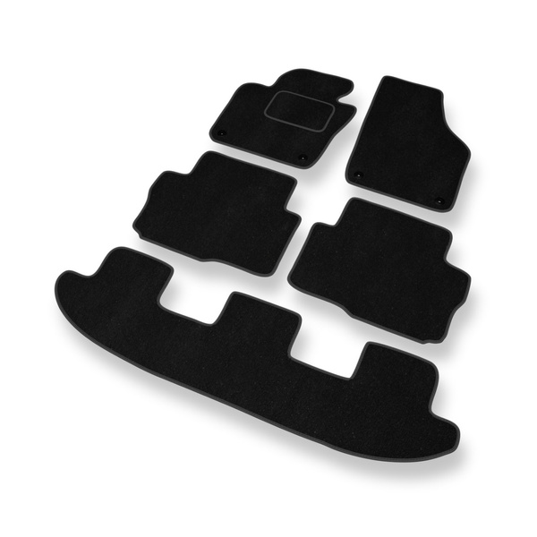 Velour gulvmåtter til Volkswagen Sharan II Varevogn (2010-2022) - sort