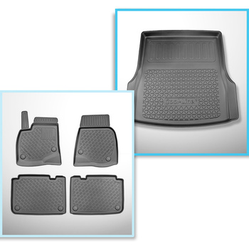 Bagagerumsmåtte og bilmåttesæt TPE PREMIUM skræddersyet til: Tesla Model S Liftb