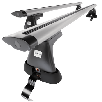 Tagbagagebærer til bil Fiat Grande Punto Hatchback (2005-2010) - sølv bagagebære