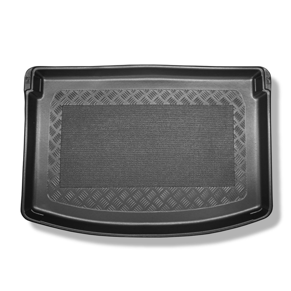 Gulvmåtte til bagagerum Mazda CX-3 SUV (06.2015-12.2021) - til det øverste (også med subwoofer) og lavere (kun uden subwoofer) niveau af bagagerumets bevægelige gulv
