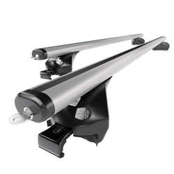 Tagbagagebærer til bil Mercedes-Benz GLA X156 SUV (2013-2019) - sølv bagagebærer til taget - lastholder - tagholder - Integreret rækværk - Aluminium