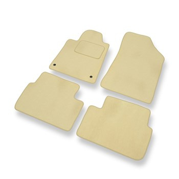 Velour gulvmåtter til Peugeot 407 (2004-2011) - beige