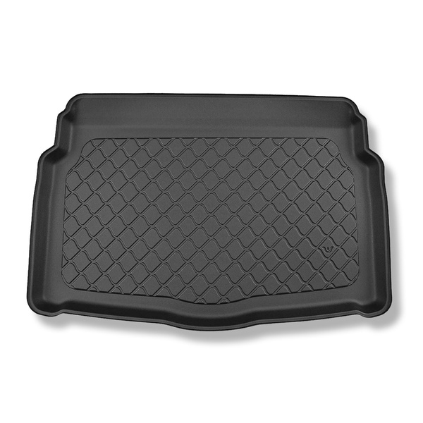 Gulvmåtte til bagagerum Volkswagen Golf VIII Hatchback (12.2019-....) - nederste bagagerum; bevægeligt gulv i nederste position; Med reservehjul til midlertidig brug eller reparationssæt