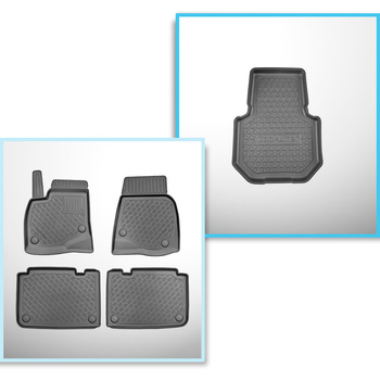 Bagagerumsmåtte og bilmåttesæt TPE PREMIUM skræddersyet til: Tesla Model S Liftb