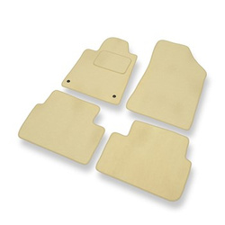 Velour gulvmåtter til Peugeot 407 Coupé, Sedan, SW (2004-2011) - beige