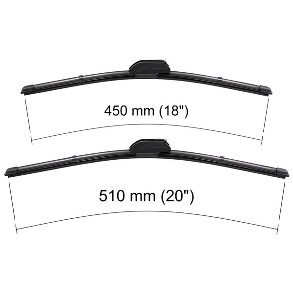 Vinduesviskere til forruden til Suzuki Baleno I Break, Hatchback, Sedan (1994-09.2005) - Flad viskerblade