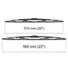 Vinduesviskere til forruden til Dacia Sandero II Crossover, Hatchback (08.2012-02.2015) - Standard viskerblade