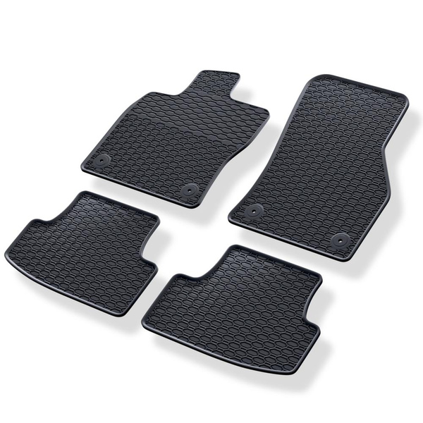 Gummigulvmåtter til biler Volkswagen T-Roc SUV (2017-....) - sort - 4 stk.