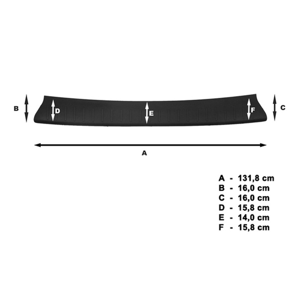 Sort bagkofangerafdækning til Peugeot Partner II Varevogn (2008-2018)