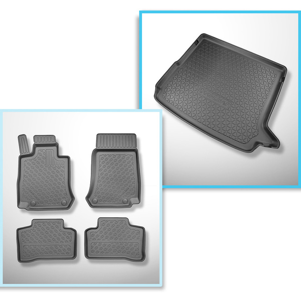 Bagagerumsmåtte og bilmåttesæt TPE PREMIUM skræddersyet til: Mercedes-Benz EQC N293 SUV (05.2019-2023)