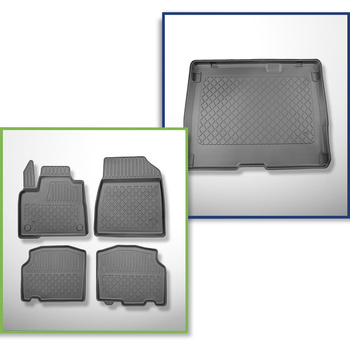 Bagagerumsmåtte og bilmåttesæt TPE skræddersyet til: Nissan Townstar Stationcar 