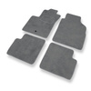 Velour gulvmåtter til Fiat 500 Hatchback (2007-2012) - grå