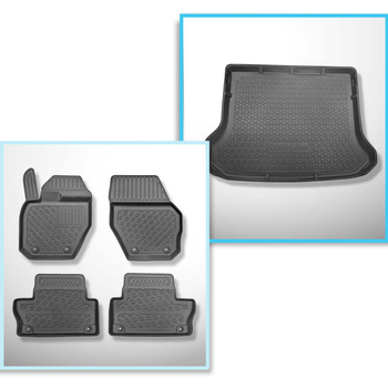 Bagagerumsmåtte og bilmåttesæt TPE PREMIUM skræddersyet til: Volvo XC60 I SUV (1