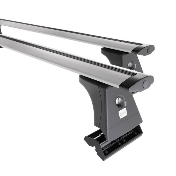 Tagbagagebærer til bil BMW 5-serie F10 Limousine (2010-2017) - sølv bagagebærer til taget - lastholder - tagholder - Monteringspunkter - Aluminium