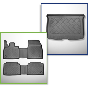 Bagagerumsmåtte og bilmåttesæt TPE skræddersyet til: BMW i3 Hatchback (11.2013-0