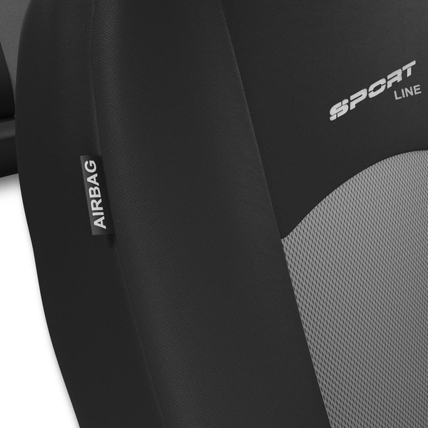 Universelle sædebetræk til biler til Hyundai i30 I, II, III (2007-....) - ljusgrå