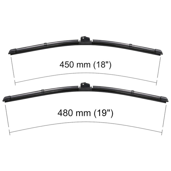 Vinduesviskere til forruden til Volkswagen Lupo Hatchback (06.2003-07.2005) - Flad viskerblade