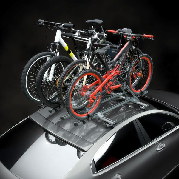 Cykelholder i aluminium til bilens tag - 4xM-08