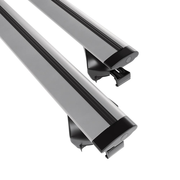 Tagbagagebærer til bil Hyundai ix35 SUV (2010-2015) - sølv bagagebærer til taget - lastholder - tagholder - Integreret rækværk - Aluminium