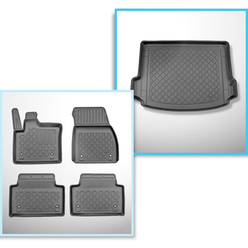 Bagagerumsmåtte og bilmåttesæt TPE skræddersyet til: Land Rover Range Rover Evoq