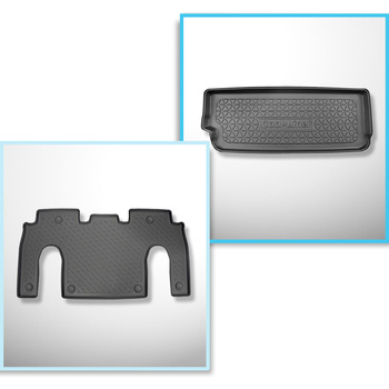 Bagagerumsmåtte og bilmåttesæt TPE PREMIUM skræddersyet til: Tesla Model X SUV (