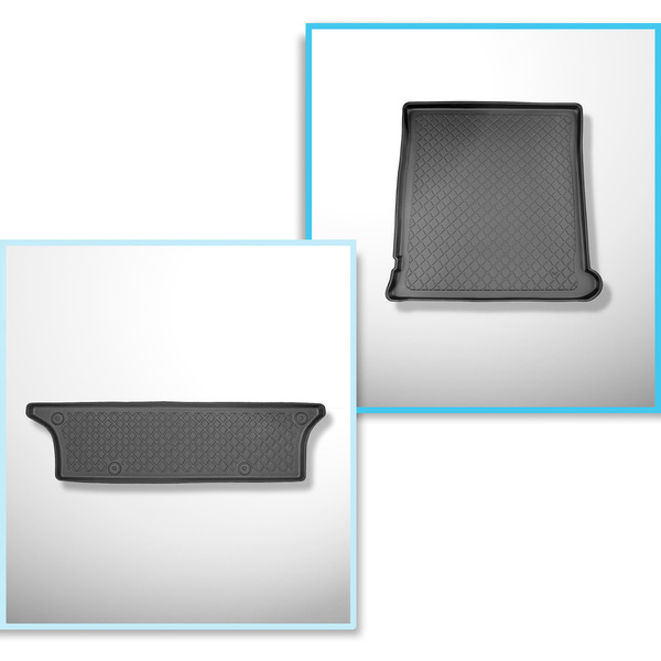 Bagagerumsmåtte og bilmåttesæt TPE skræddersyet til: Seat Alhambra I Varevogn (1995-08.2010) - 7 pladser; tredje sæderække fjernet