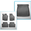 Bagagerumsmåtte og bilmåttesæt TPE skræddersyet til: Seat Alhambra II Varevogn (09.2010-2020) - 7 sæder; tredje række ledig