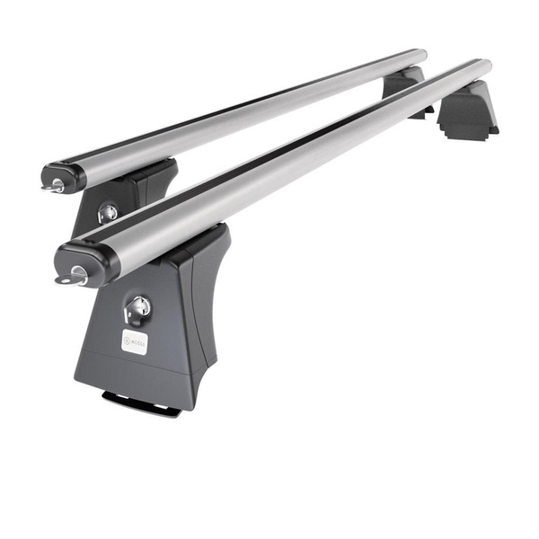 Tagbagagebærer til bil Toyota Avensis mk III Stationcar (2009-2019) - sølv bagagebærer til taget - lastholder - tagholder - Monteringspunkter - Aluminium