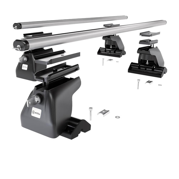 Tagbagagebærer til bil Jeep Commander SUV (2006-2010) - sølv bagagebærer til taget - lastholder - tagholder - T-profil - Aluminium