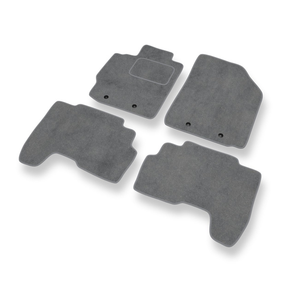 Velour gulvmåtter til Toyota Yaris II Hatchback, Sedan (2005-2010) - grå