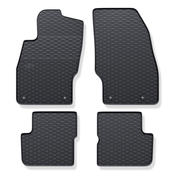 Gummigulvmåtter til biler Opel Corsa D Hatchback (2006-2014) - sort - 4 stk.
